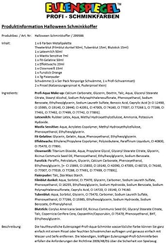 Eulenspiegel 299586 - Schminkkoffer Halloween, Schminkset, Karneval, Kinderschminken, Mottoparty