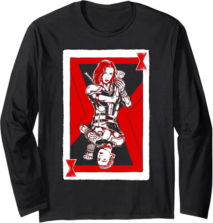 Marvel Black Widow Yelena Playing Card Langarmshirt