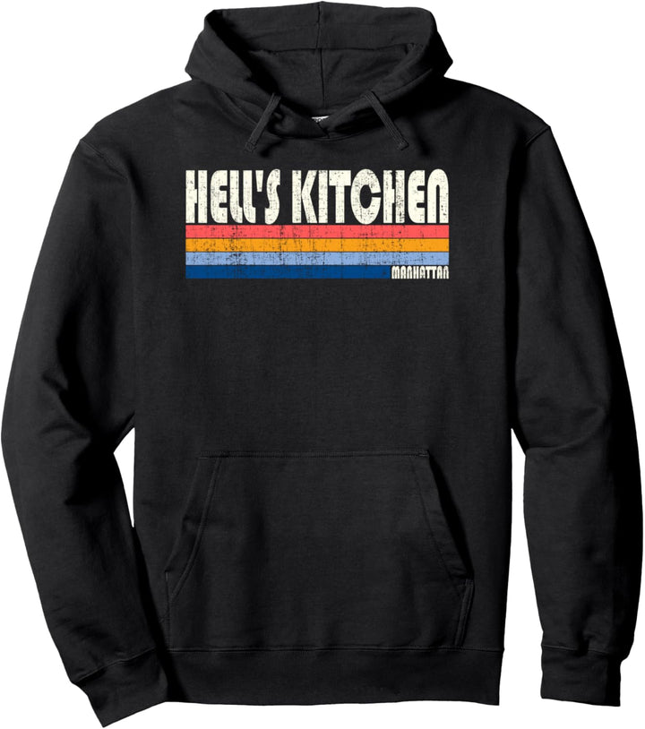 Vintage 70er Jahre Hell's Kitchen, Manhattan Pullover Hoodie