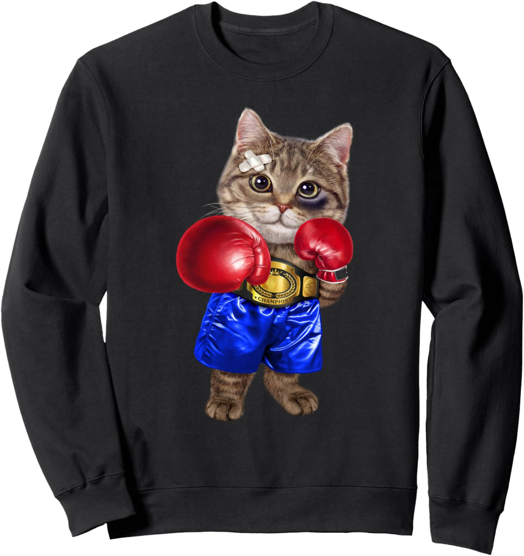 Boxer Tabby Katze Boxchampion Kämpfer Sweatshirt