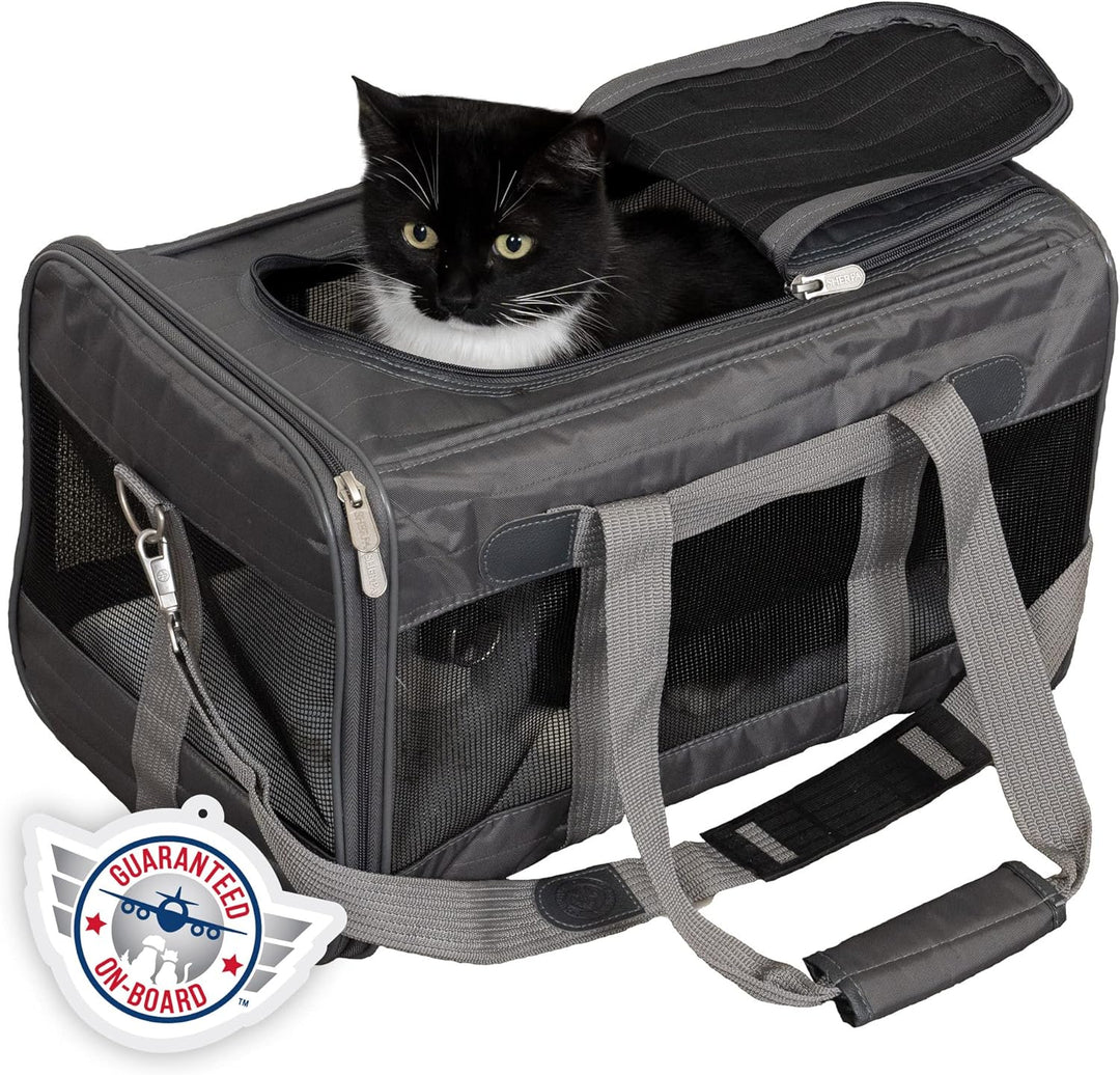 Sherpa Travel Transportbox für Haustiere, von Fluggesellschaften zugelassen, Large, anthrazit Large