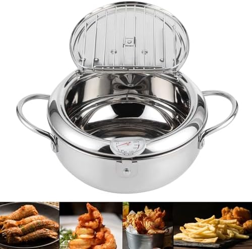 Tempura-Friteuse, Mini-Edelstahl-Friteuse, temperaturgesteuerter Haushalt im japanischen Stil, geeig