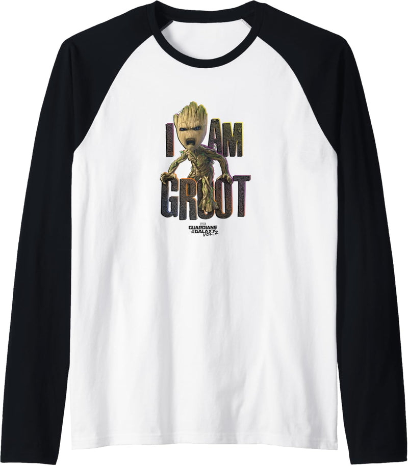 Marvel Guardians Vol.2 I AM GROOT Cute Angry Raglan