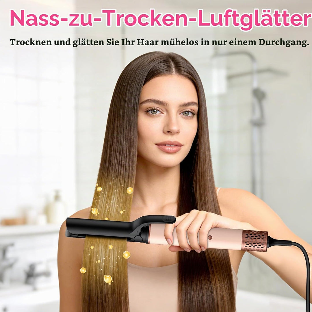 6 in 1 Hochgeschwindigkeit Hairstyler, 1400W Airstyler, Lonen Warmluftbürste, Rundbürstenföhn mit Lo