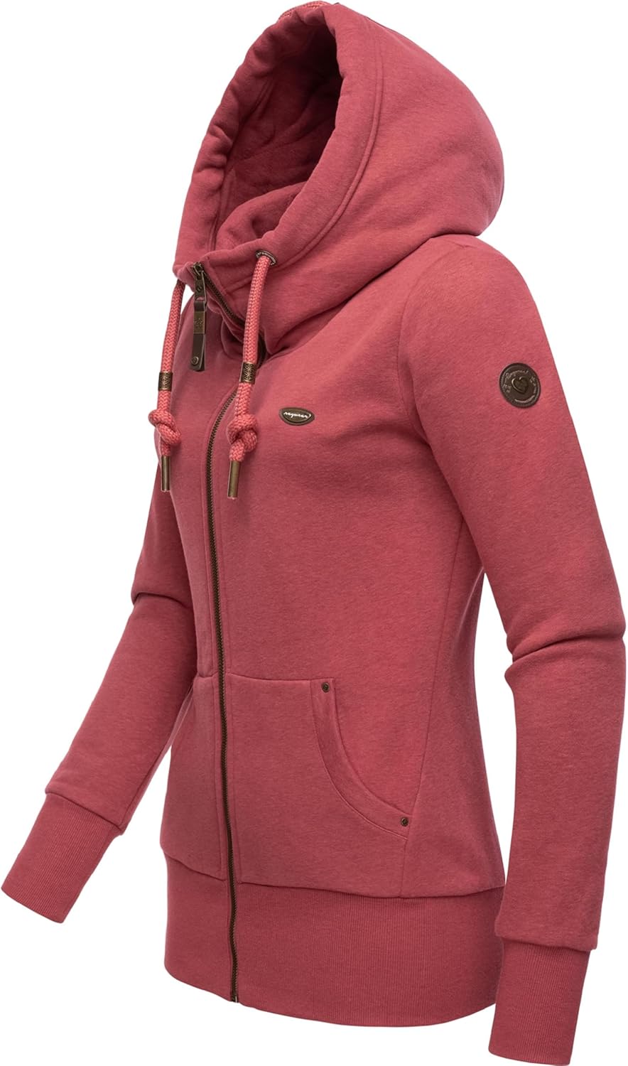 Ragwear Damen Zip-Hoodie Kapuzenjacke Sweatjacke Neska Zip XS-6XL M Raspberry23, M Raspberry23