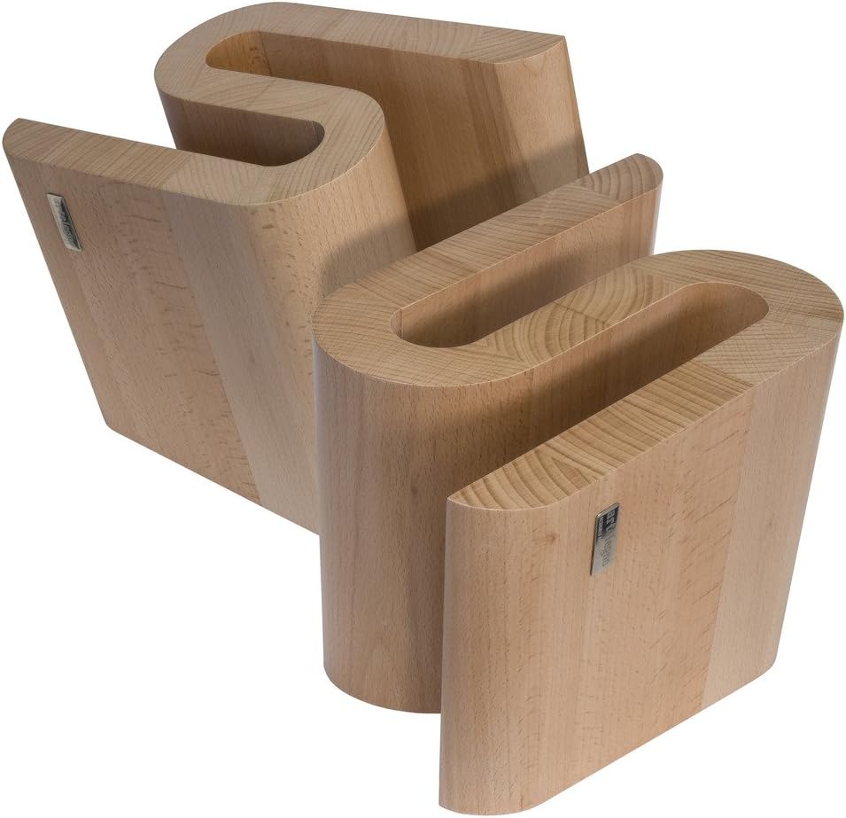 Arte Legno, magnetischer Messerblock und elegantes Küchenaccessoire, Buchenholz natur, 10 Knives, Na