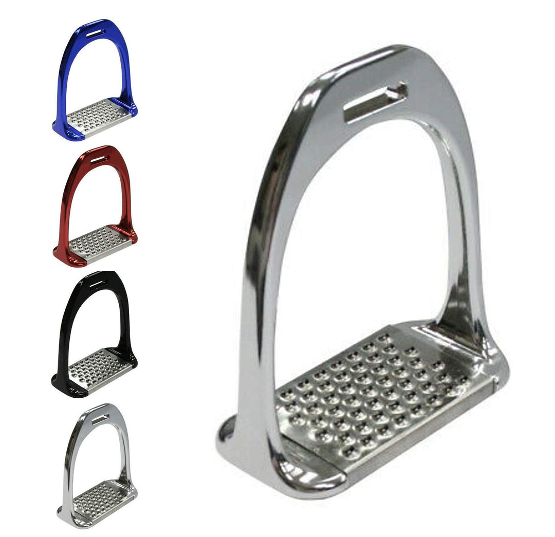 Nbrand JA Horse Aluminium Steigbügel Balance rutschfeste Einlagen stabile (Silber), silber