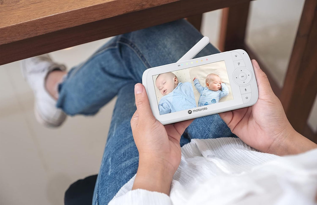 Motorola VM35-2 / Ease 35-2 Babyphone mit 2 Kameras 5,0 Zoll Video Baby Monitor Display - Nachtsicht