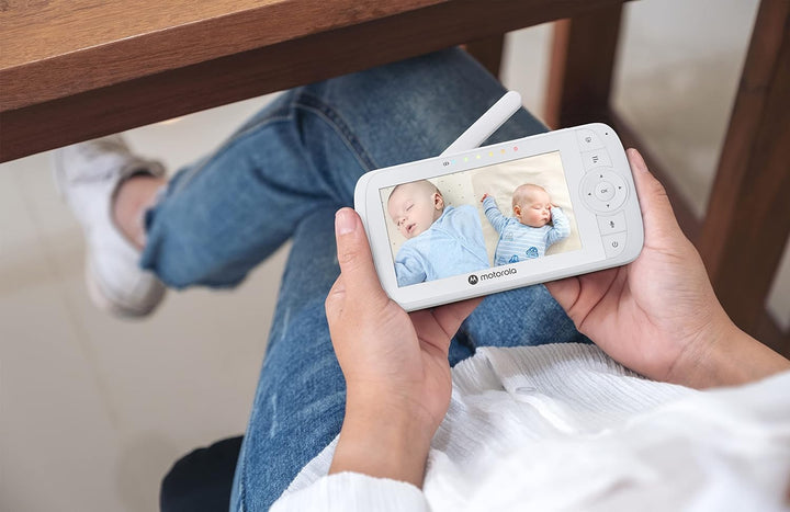 Motorola VM35-2 / Ease 35-2 Babyphone mit 2 Kameras 5,0 Zoll Video Baby Monitor Display - Nachtsicht
