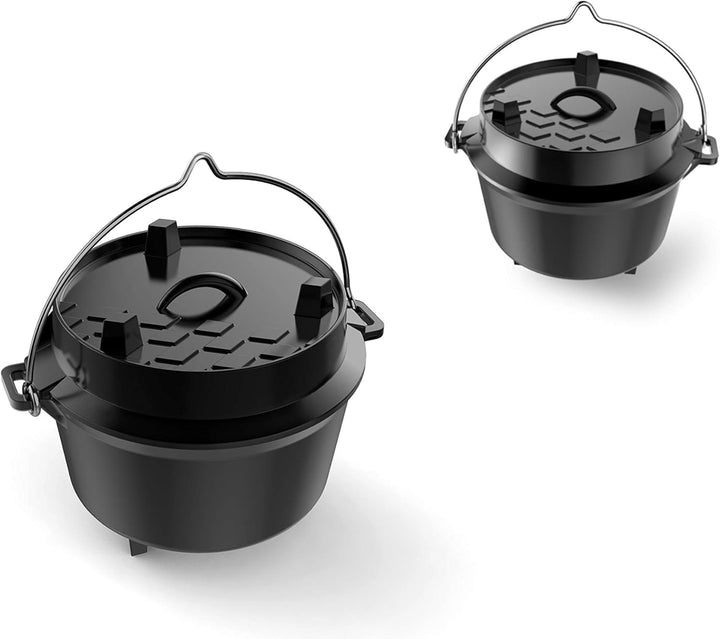 tepro Dutch Oven Grösse S aus Gusseisen mit extra hohem Rand, integriertem Henkel und verschliessbar