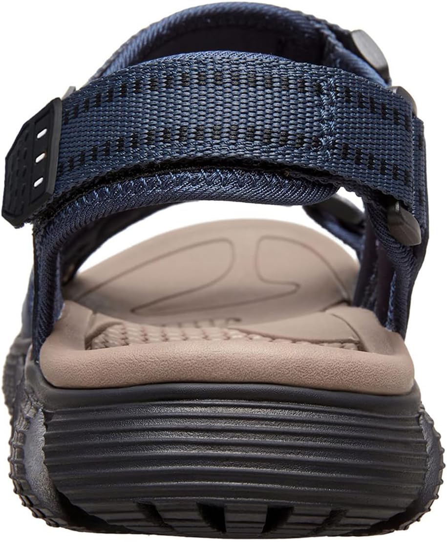 OutPro Herren Wandersandalen Sport Sandalen Wasserdichte Bequeme Ledersandalen Sandale verstellbare