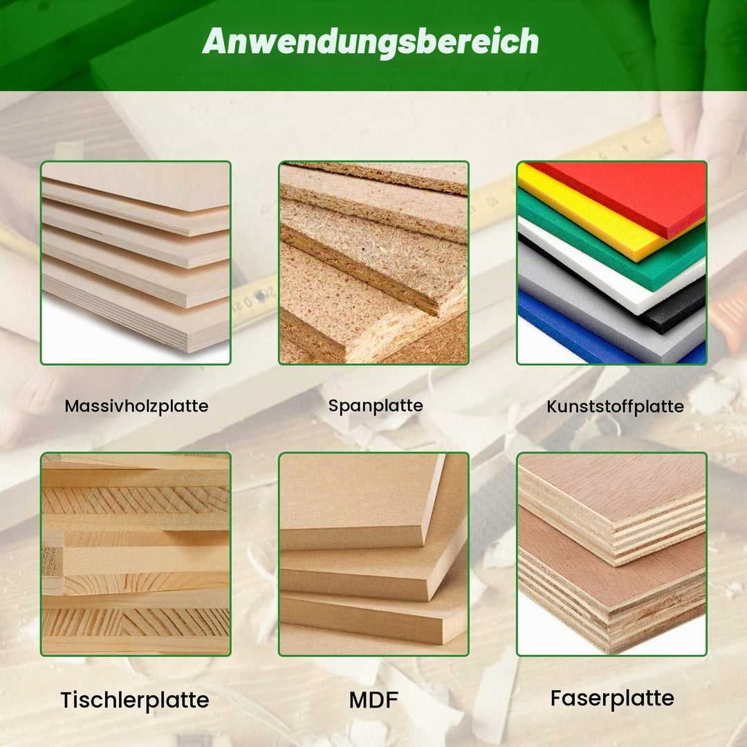6 Stück Abrundfräser 8mm Schaft, Fräser für Oberfräse 8mm Schaft, Radiusfräser Set mit Kugellager, F