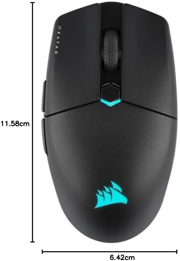 CORSAIR KATAR ELITE WIRELESS Ultraleichte FPS Gaming Maus - 10.000 DPI - Symmetrische Form - Bis zu