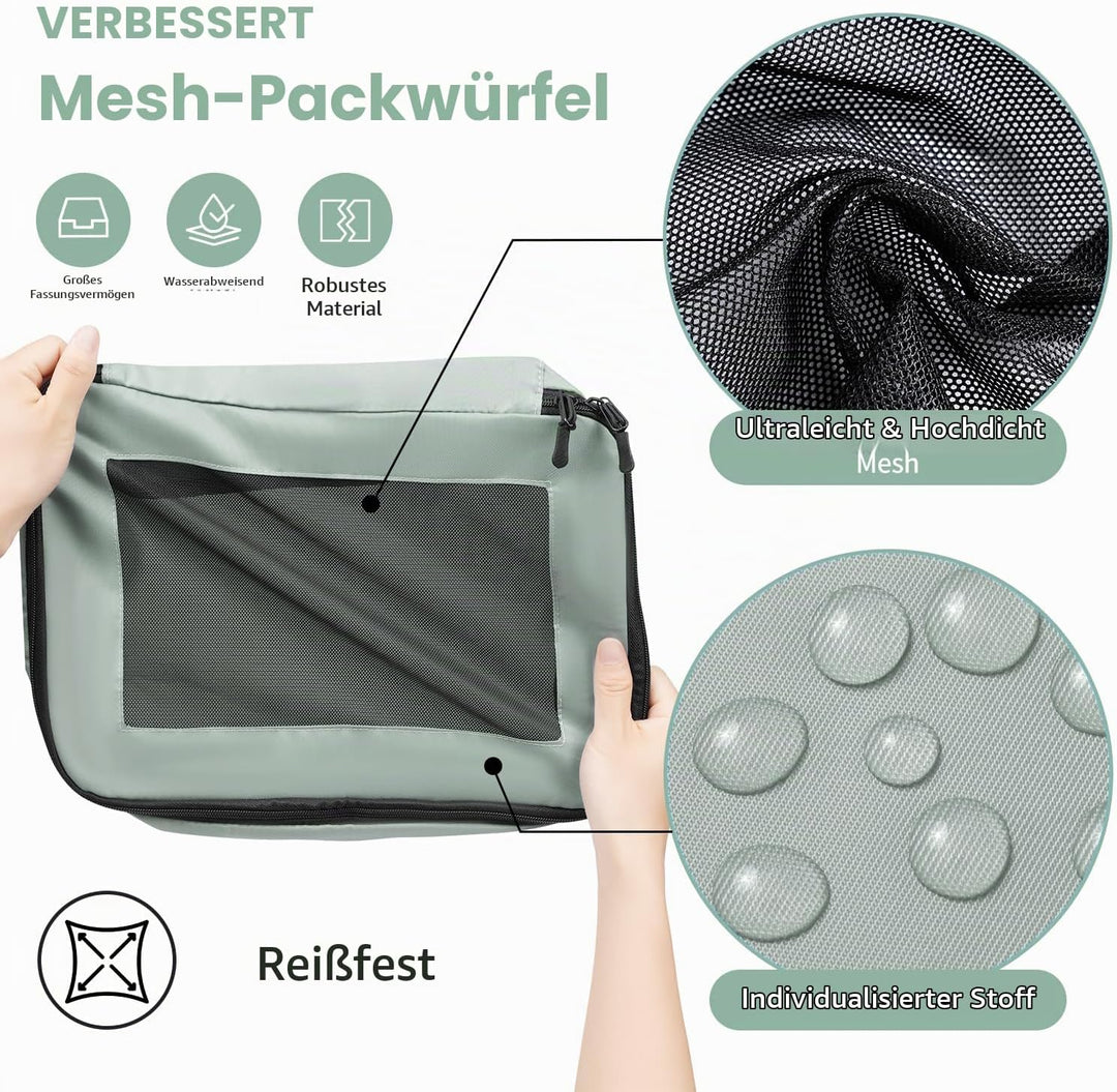Packing Cubes for Suitcase 8 Set, Leichtgewichtige Gepäck Packing Organizer Packing Cubes für Reisez