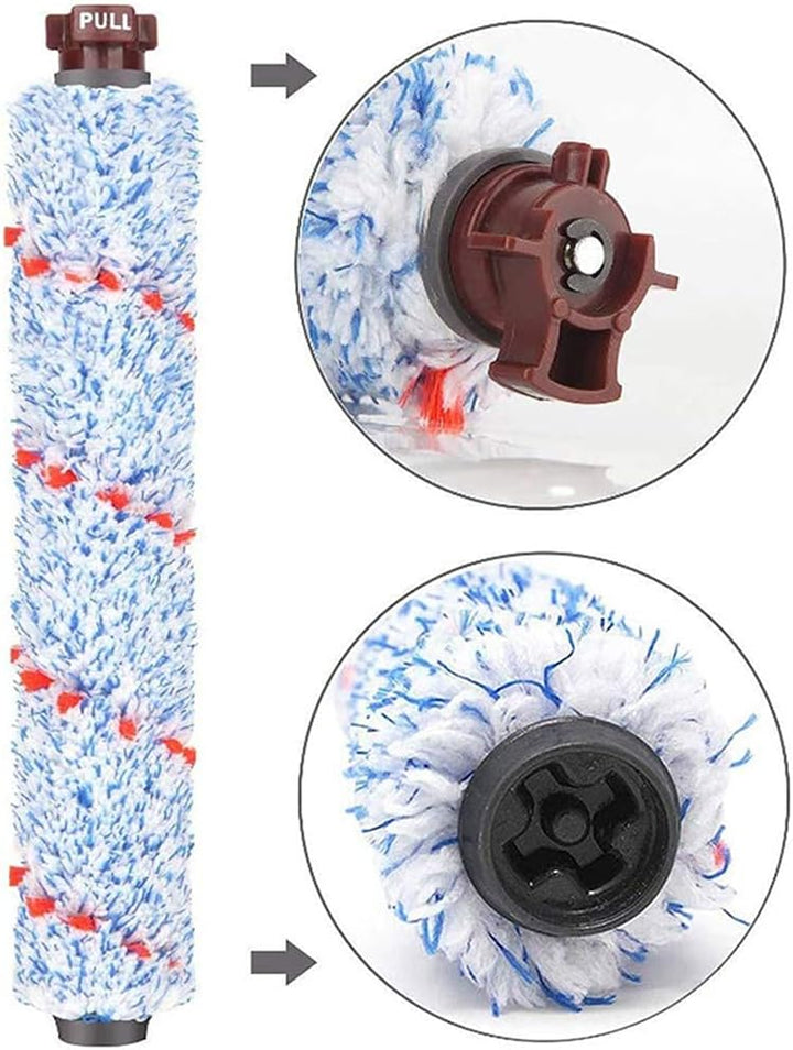 Queta Zubehör für Bissell Crosswave Nass- & Trockensauger 4 StückMultiflächen-Bürstenrolle Und 4 Fil