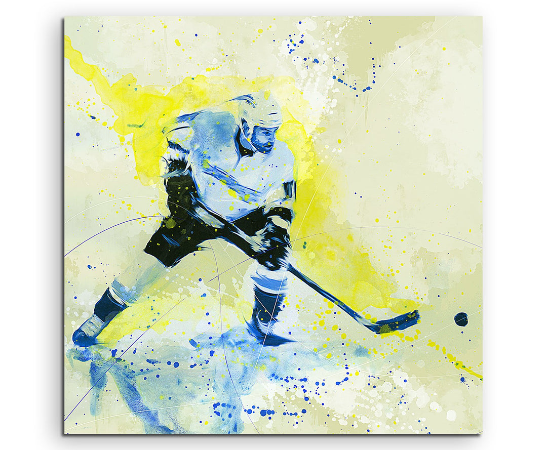 Paul Sinus Art Eishockey III 60x60cm SPORTBILDER Splash Art Wandbild Aquarell Art