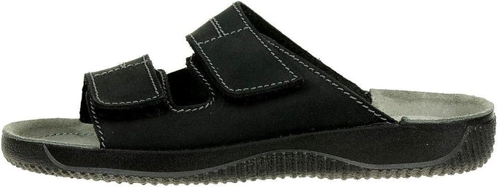 Rohde 1987 Soltau H Schuhe Sandalen Pantoletten Leder Clogs, Schwarz