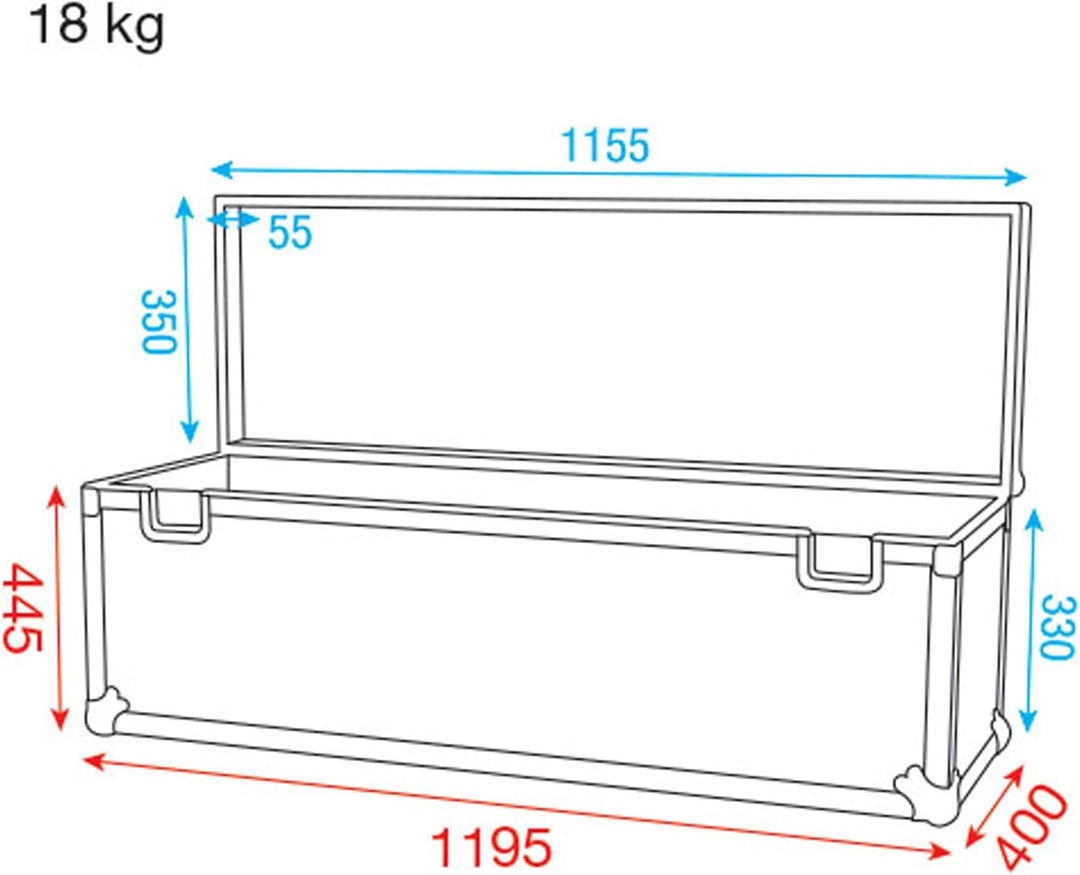 DAP Stack Case 5, Packmass-Case, 1180 x 380 x 335mm
