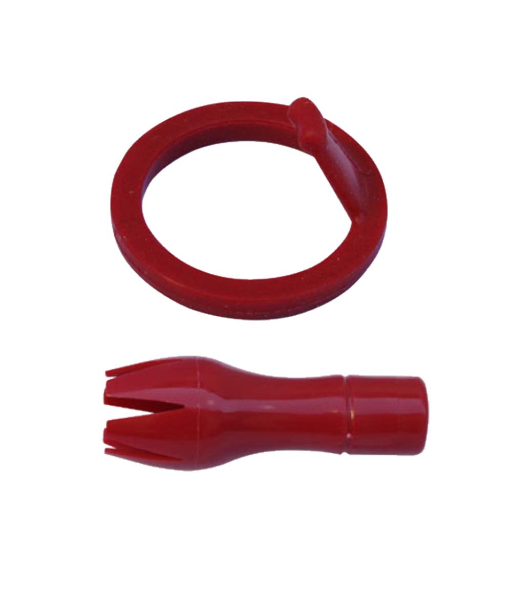 Unbekannt Set Kopfdichtung rot & Tulpentülle rot für alle iSi GWP + TWP für alle Metallköpfe