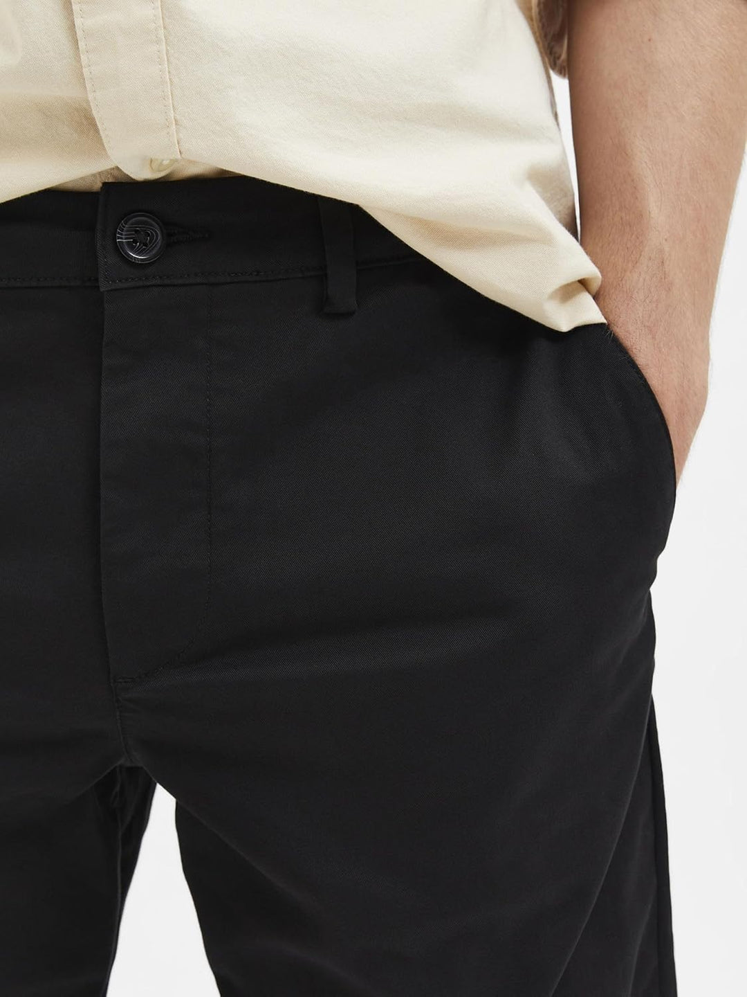SELECTED HOMME Male Chino 196 Straight Flex 28W / 32L Schwarz, 28W / 32L Schwarz