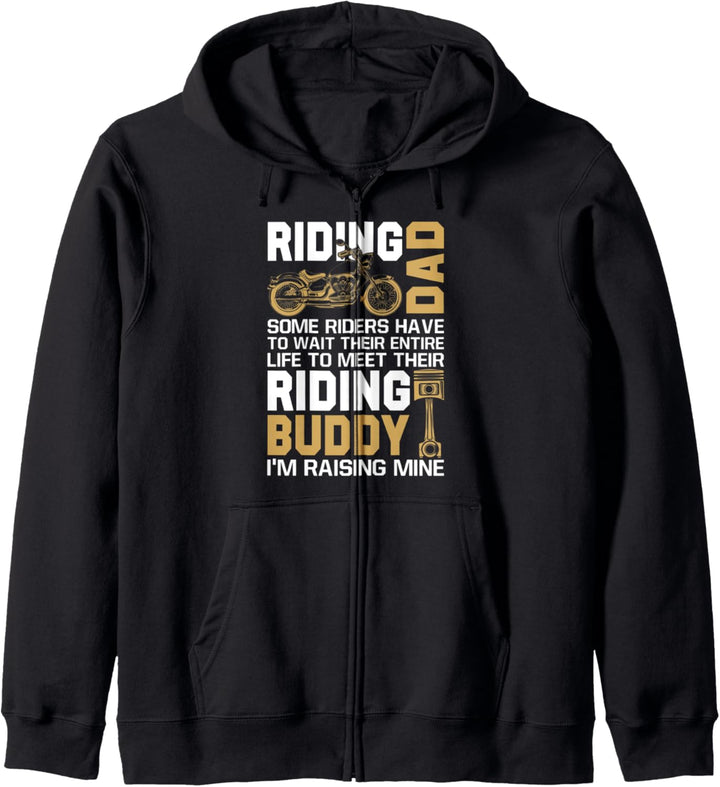 Biker Dad Geschenke erhöhen mein Riding Buddy Motorrad Kapuzenjacke