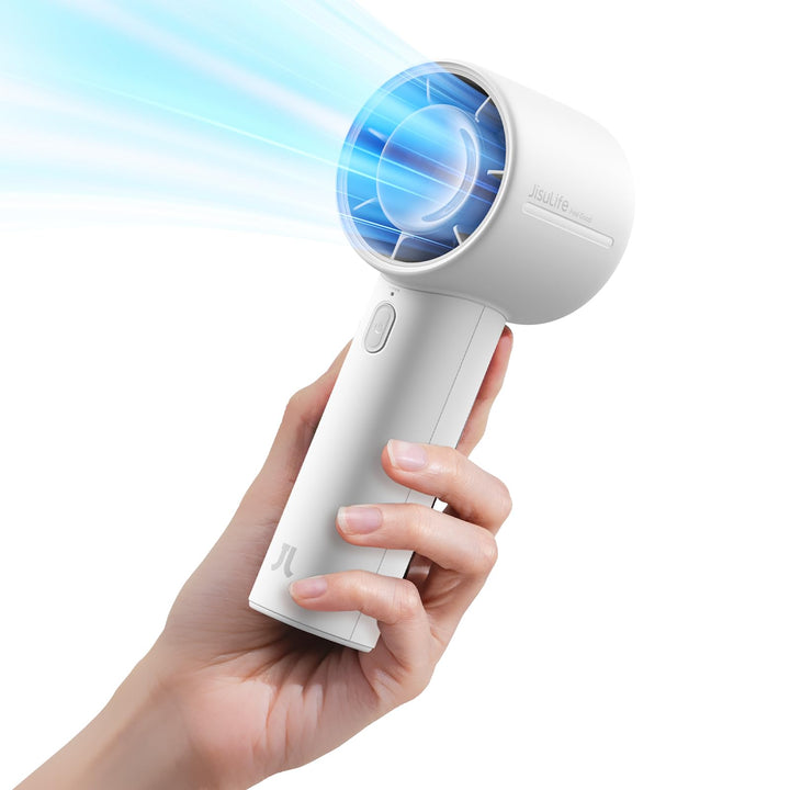 JISULIFE Mini Ventilator, 4000 mAh Handventilator Akku Aufladbar, bis zu 22 Stunden Kühlung, 5 Gesch