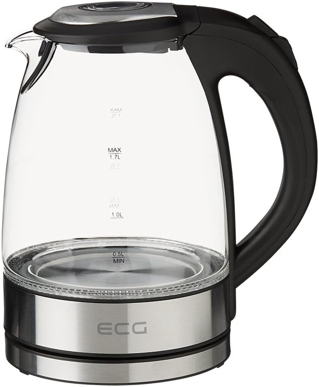 ECG RK 1776 Glass, Wasserkocher, 1,7 Liter, Glas, 1.7 liters
