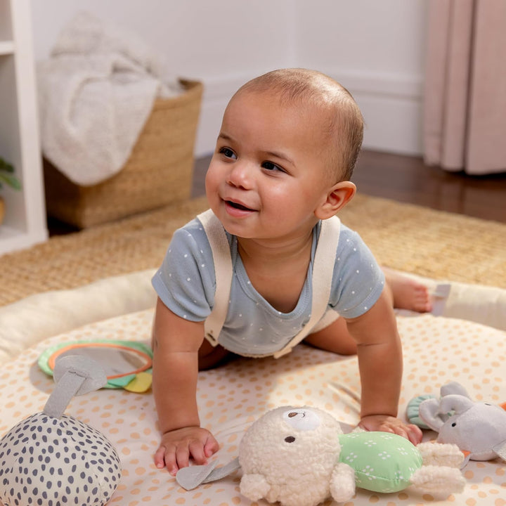 Ingenuity Every Season Plüsch Lammwolle Baby Spielzeug und Spielmatte, atmungsaktiv, Bauchlagematte,
