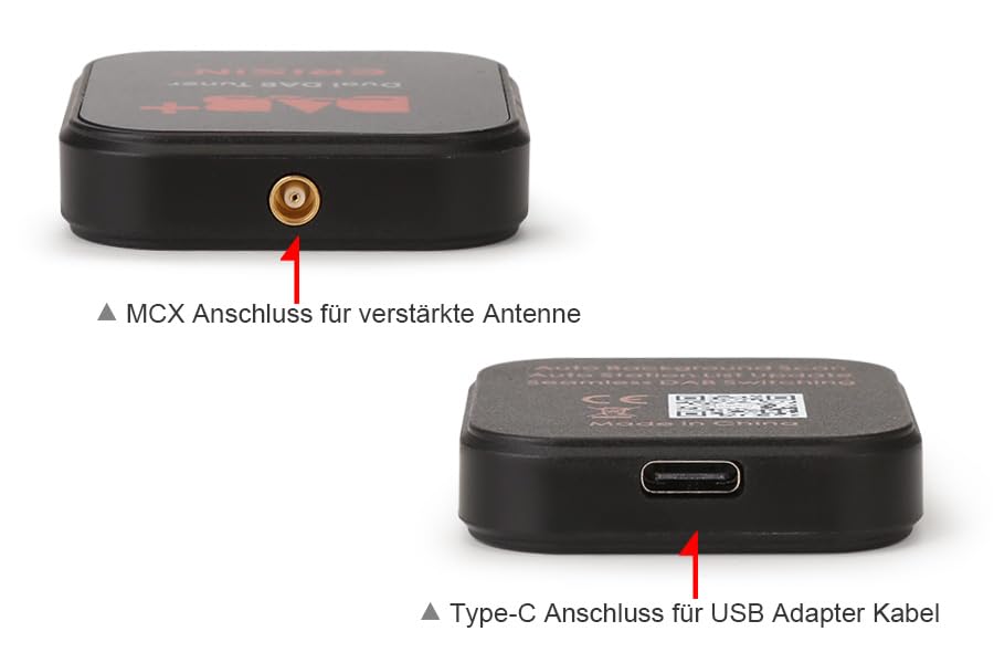 erisin ES394 DAB+ Digital Radio Box Audio Broadcasting Empfängerbox mit MCX Aerial Verstärker Antenn