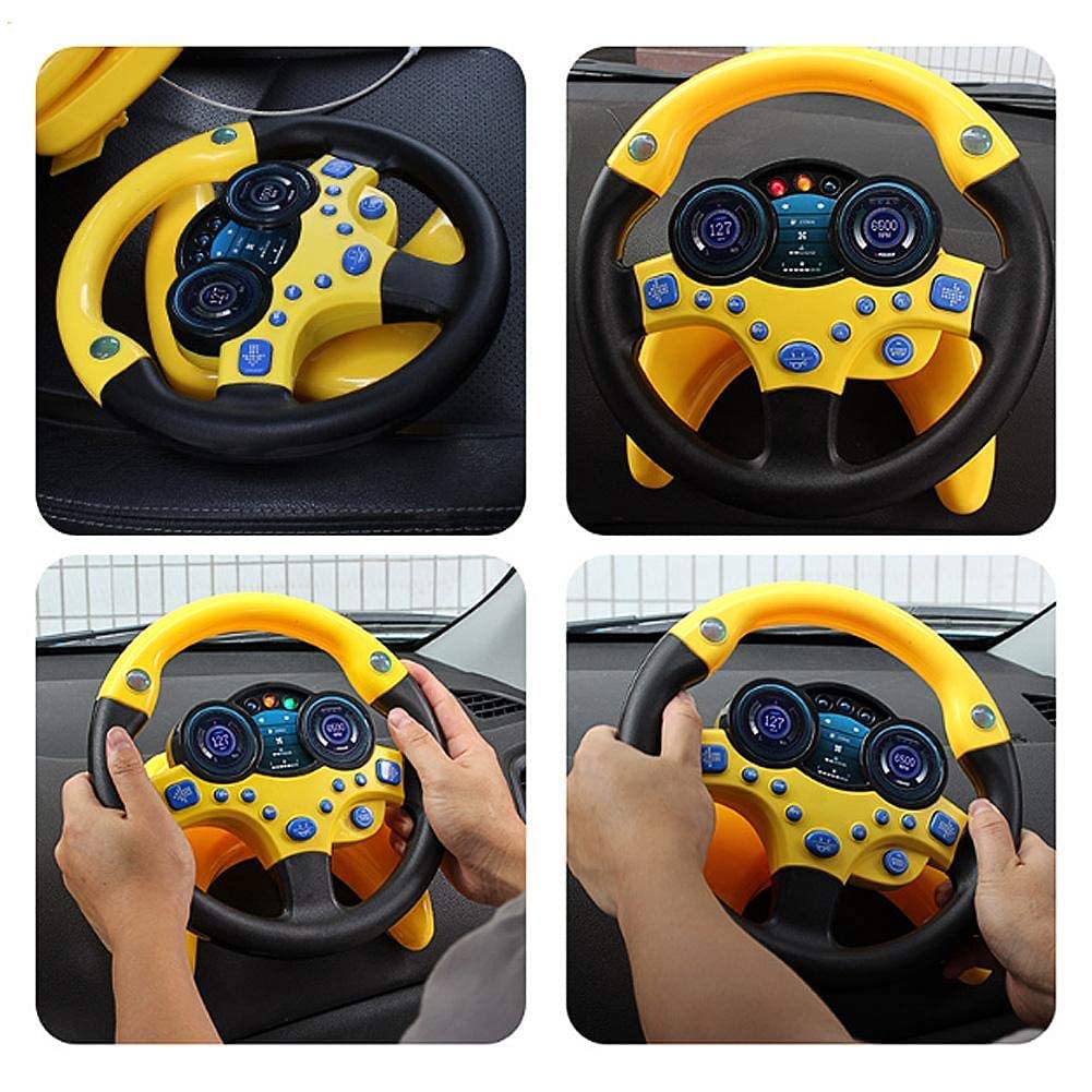 Lenkrad Spielzeug Beifahrer Auto Spielzeug mit Musik und Licht Kind Kinder fahren Lernspielzeug Musi