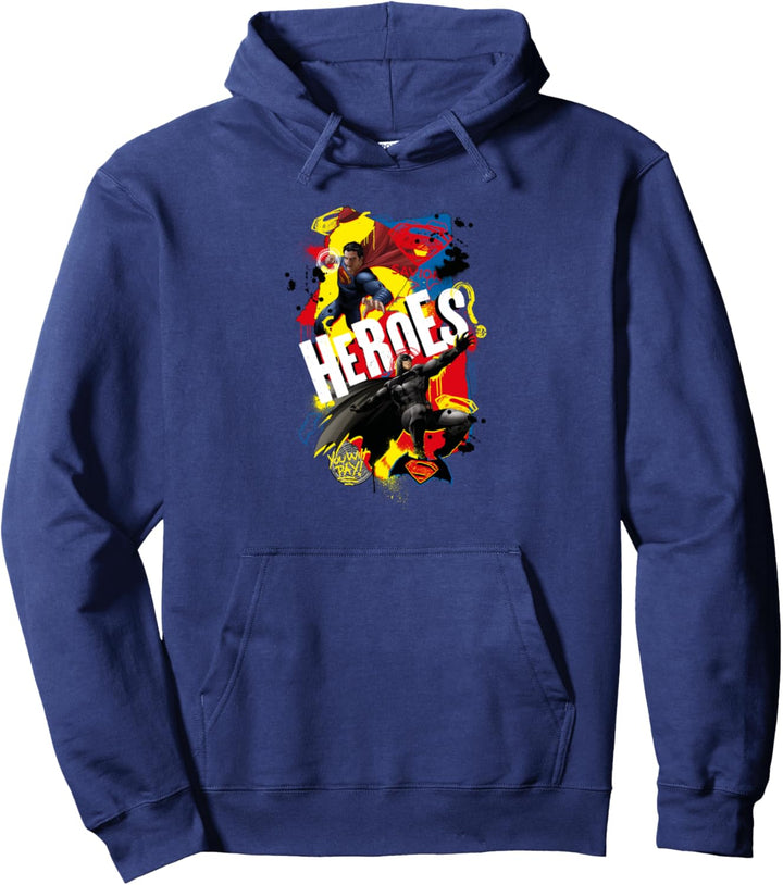Batman v Superman Double Hero Pullover Hoodie