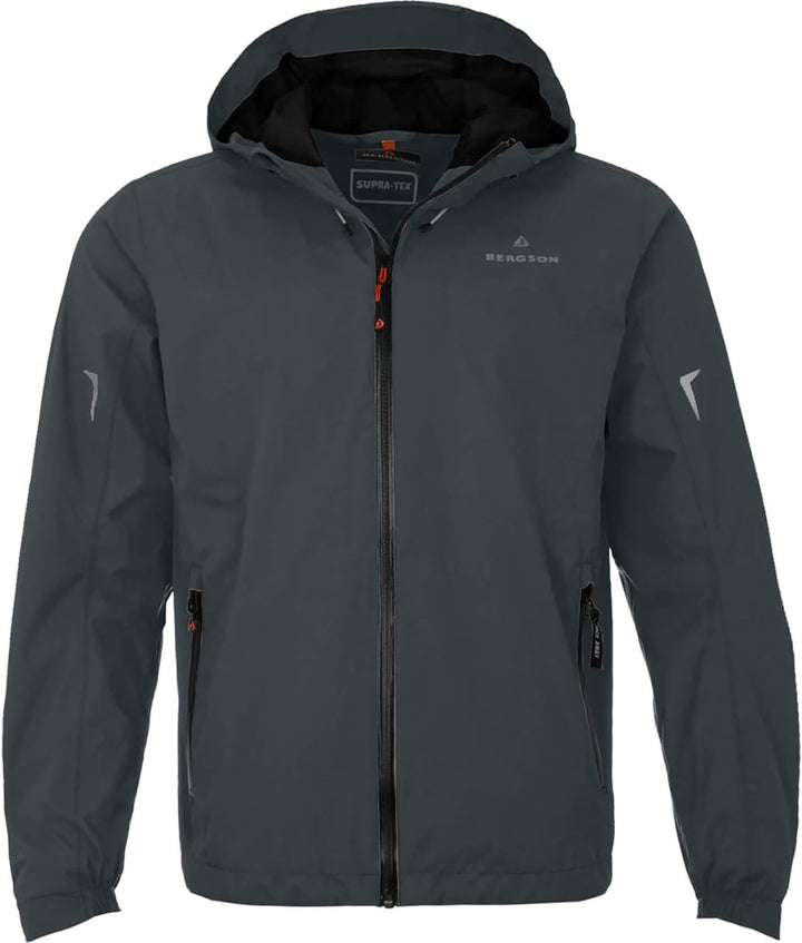 Bergson Herren Regenjacke EGGEN - Wanderjacke - Fahrradjacke - Outdoorjacke - wasserdicht - winddich