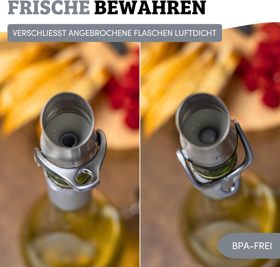 Westmark Weinausgiesser mit Verschliessmechanismus, Monopol Edition, Rostfreier Edelstahl/Silikon, L