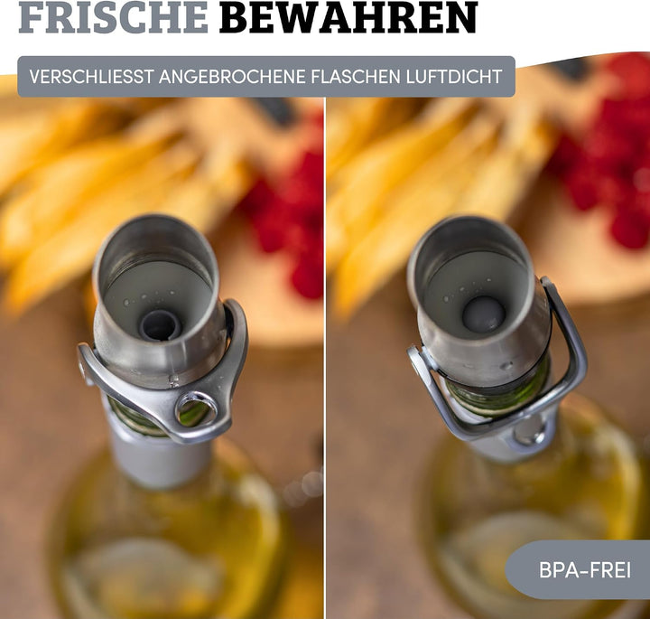 Westmark Weinausgiesser mit Verschliessmechanismus, Monopol Edition, Rostfreier Edelstahl/Silikon, L
