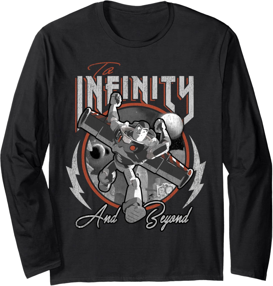 Disney Pixar Toy Story Buzz Lightyear To Infinity And Beyond Langarmshirt