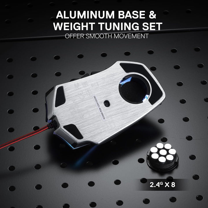 Redragon M990 MMO Gaming Maus, 32000 DPI Hochpräzise kabelgebundene RGB Maus mit 23 programmierbaren
