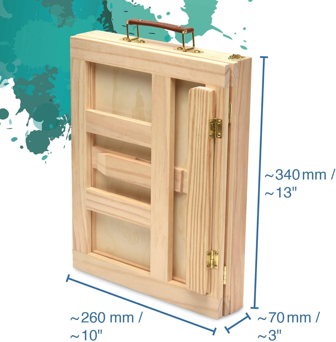 Artina Milano 19tlg Acryl Malset im Malkoffer - Künstlerset mit Kofferstaffelei, 12x 12ml Acrylfarbe