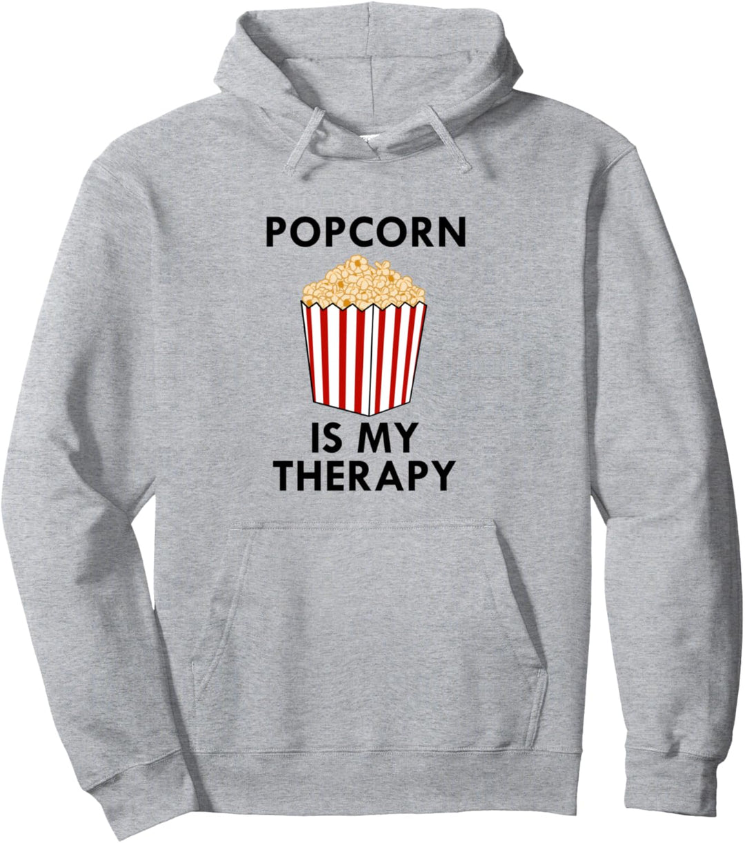 Popcorn als Therapie Ironisches Zitat Essen von Mais Pullover Hoodie