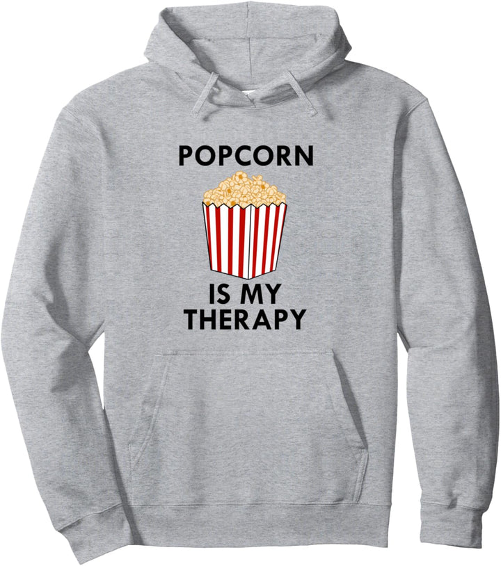 Popcorn als Therapie Ironisches Zitat Essen von Mais Pullover Hoodie