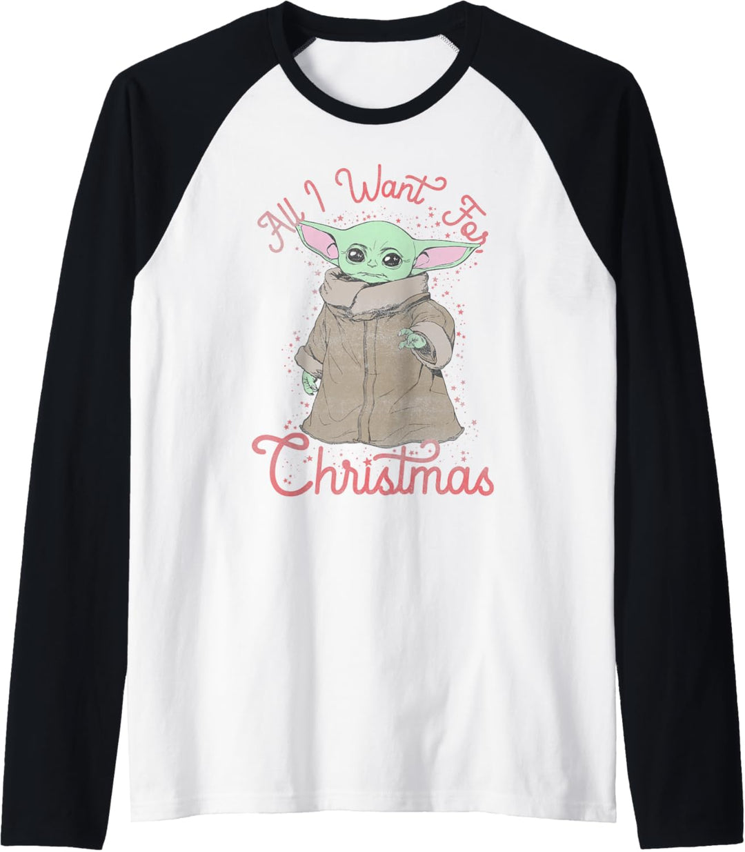 Star Wars Mandalorian The Child All I Want For Christmas Raglan