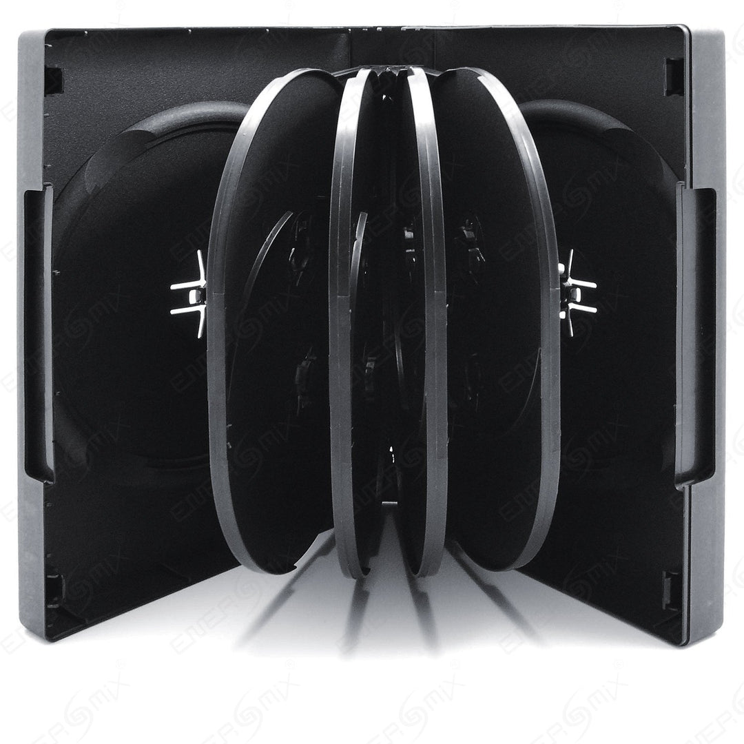 10x CD/DVD-Box 10-Fach schwarz Hülle für 10 Discs 10er Set, 10er Set