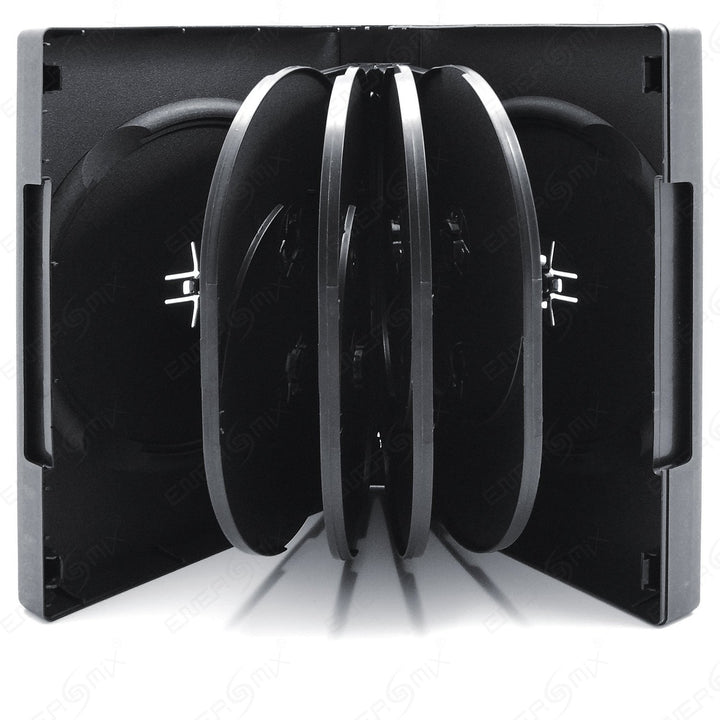10x CD/DVD-Box 10-Fach schwarz Hülle für 10 Discs 10er Set, 10er Set
