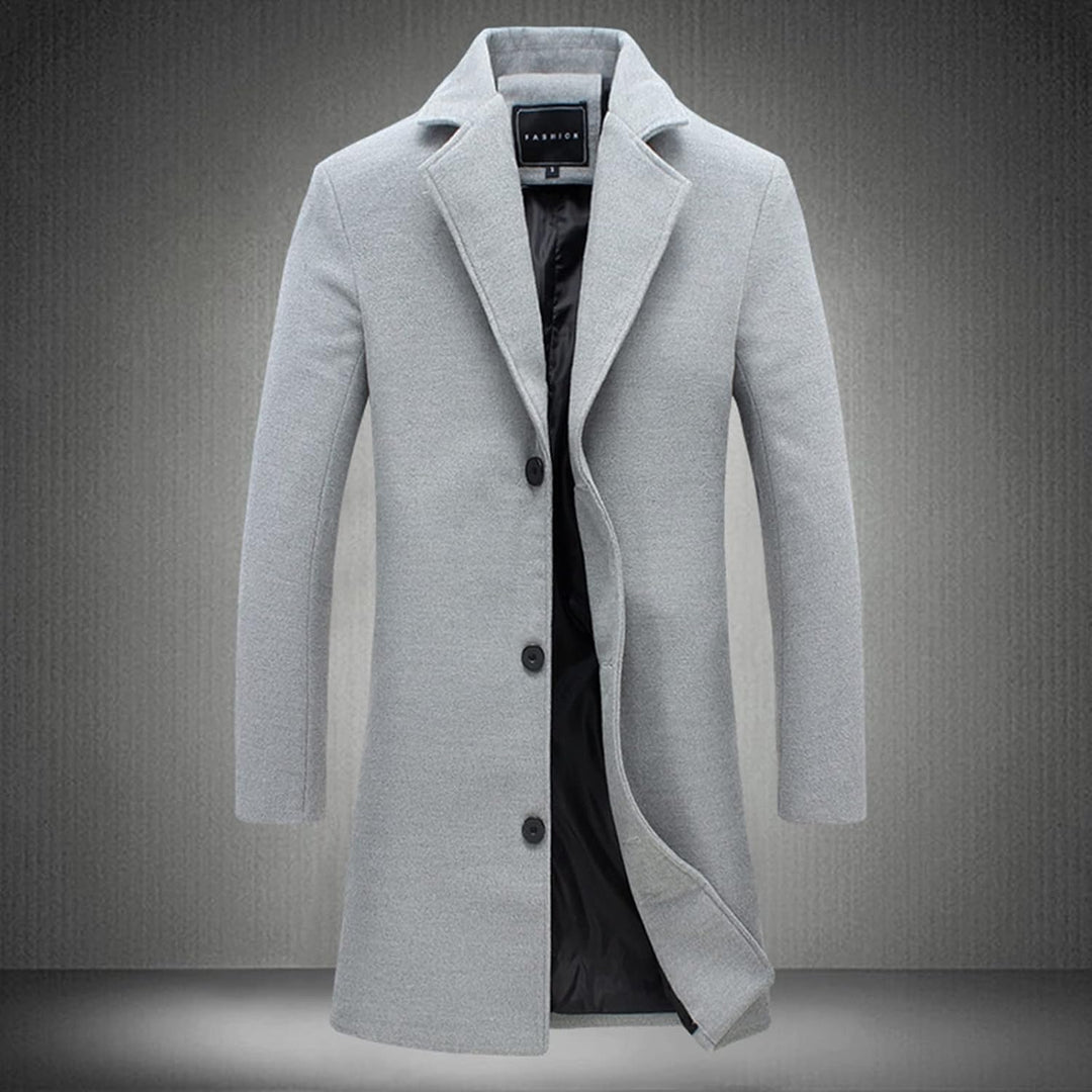 Herren Warm Wollmantel Stehkragen Wintermantel Kurzmantel Winter Jacke Business Freizeit Winddichte