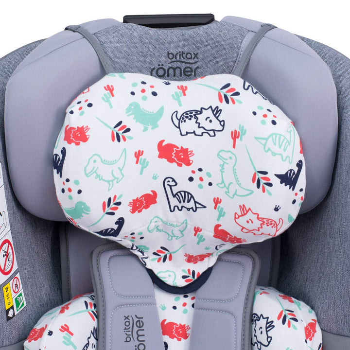 JYOKO KIDS Bezug für Auto-Sitzverkleinerer kompatibel mit Romer Dualfix I-Size, Aus Baumwolle (Dino