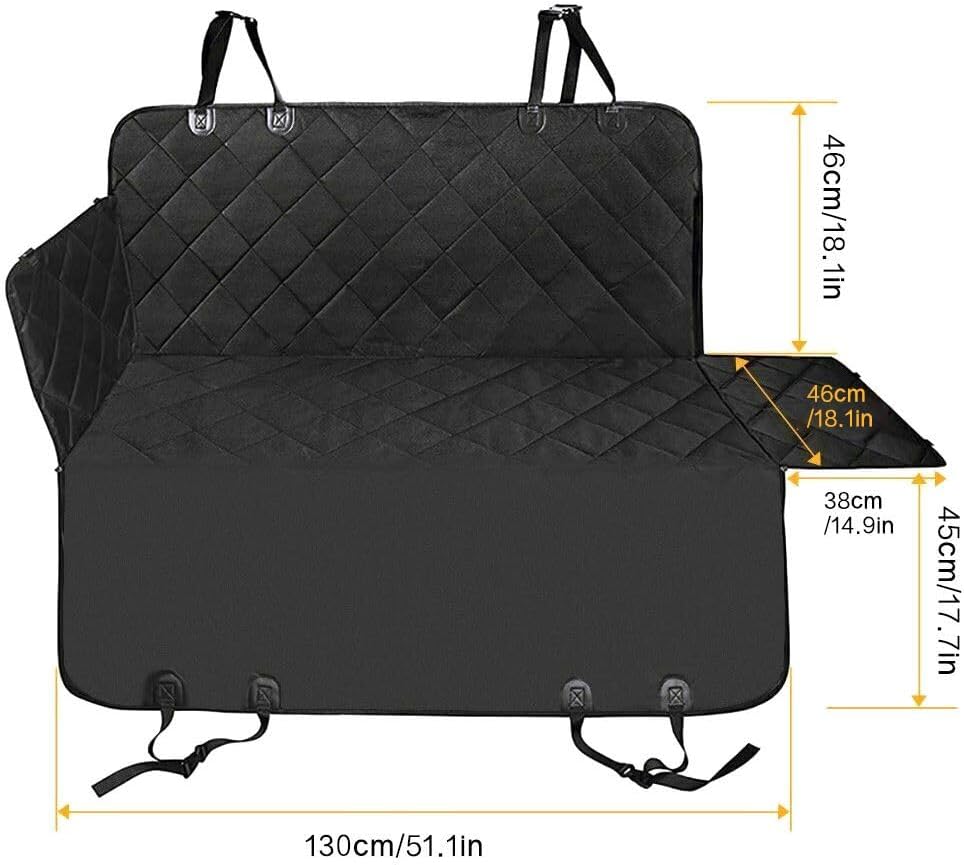LONENESSL Hunde Autositzbezug Wasserdicht Kratzfest und rutschfest, Schützt Ihr Auto vor Kratzern, H