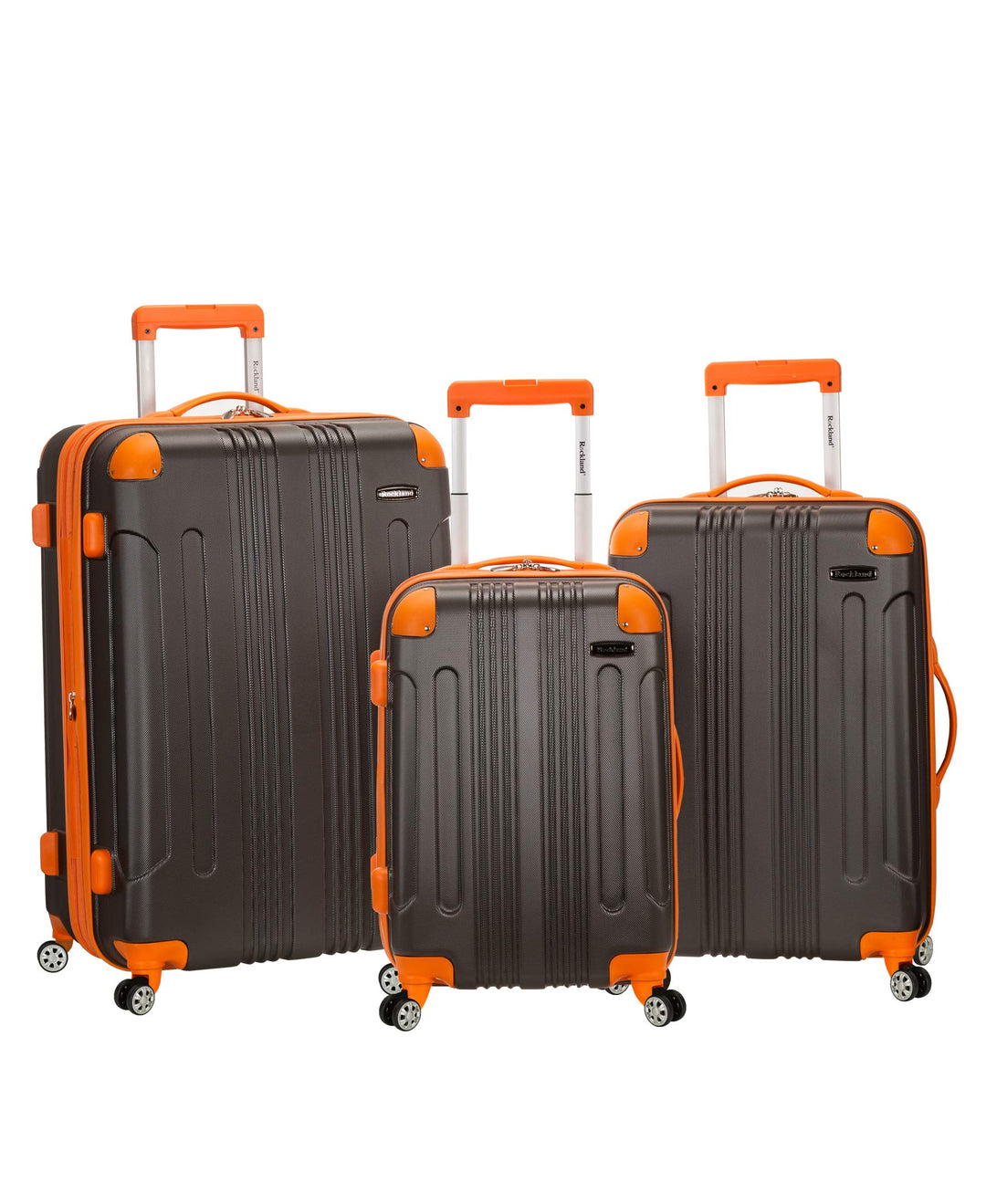 Rockland London Hartschalen-Koffer mit Drehrad, anthrazit (Grau) - F190-CHARCOAL 3-Piece Set (20/24/