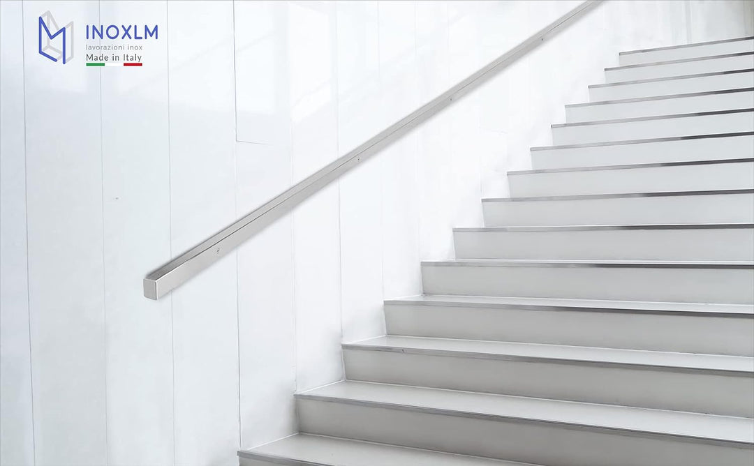 Handlauf aus Edelstahl AISI 304 zum Schutz der Treppe, Querschnitt 30 x 30 mm, verschiedene Längen 1