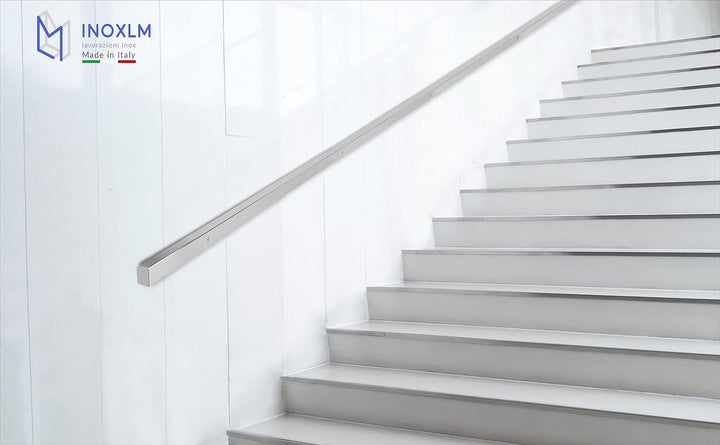 Handlauf aus Edelstahl AISI 304 zum Schutz der Treppe, Querschnitt 30 x 30 mm, verschiedene Längen 1