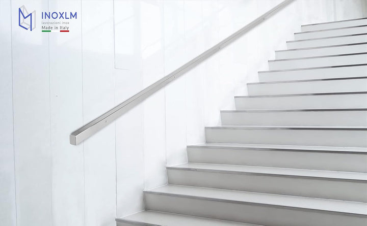 Handlauf aus Edelstahl AISI 304 zum Schutz der Treppe, Querschnitt 30 x 30 mm, verschiedene Längen 7
