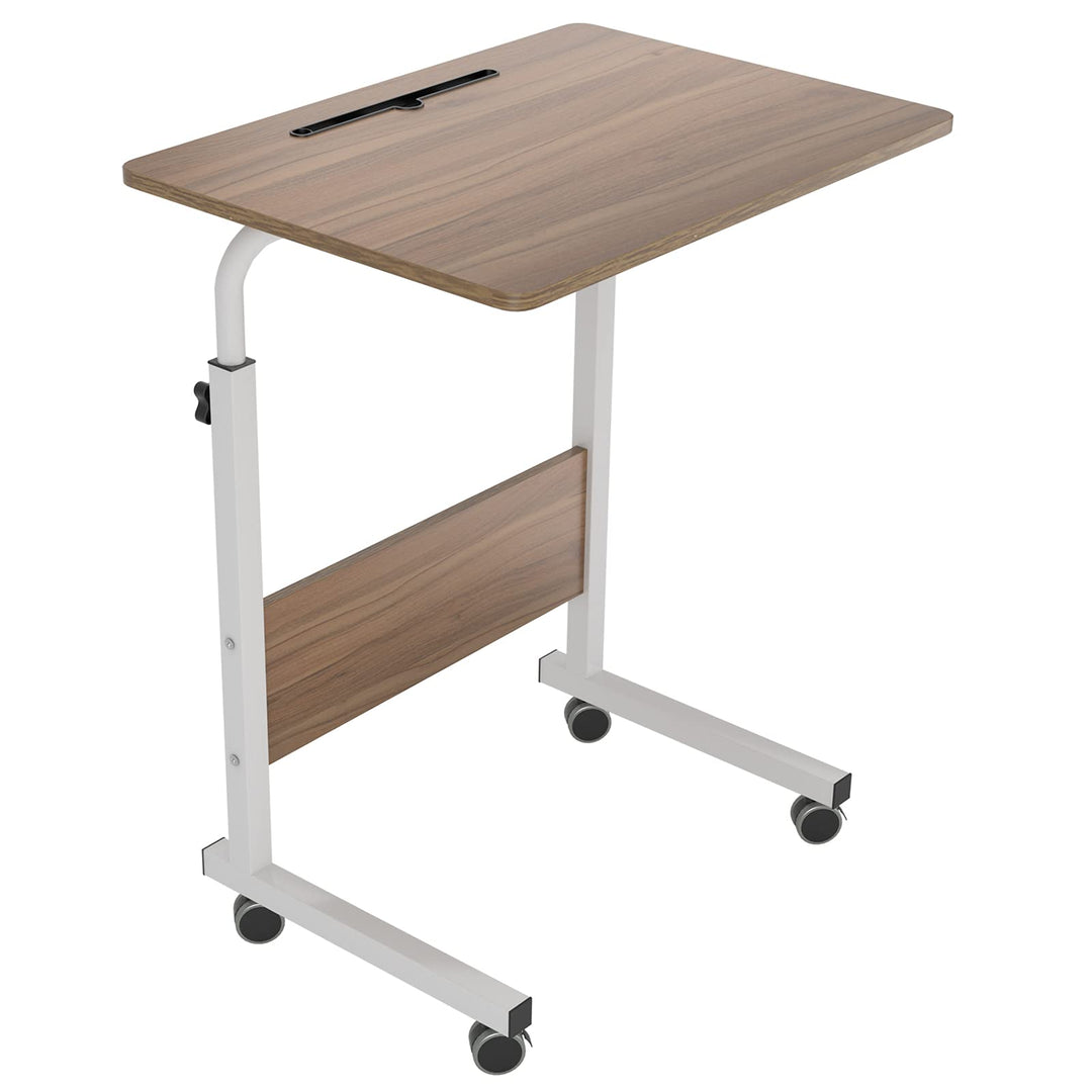 soges Beistelltisch Laptoptisch höhenverstellbar Computertisch PC-Tisch mit Rollen und Einschnitt 60